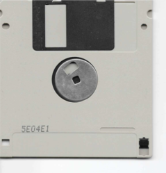floppy disk back